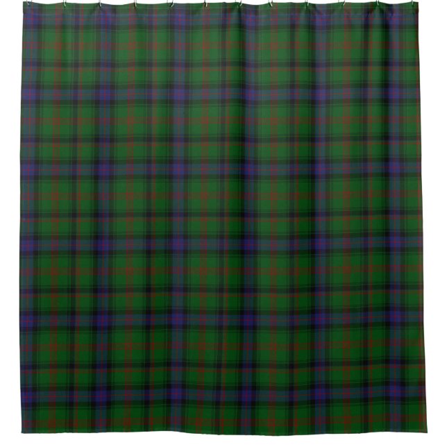Rideaux De Douche Vert bleu écossais Tartan Plaid (Devant)