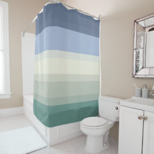 Rideaux De Douche Vert bleu et turquoise chic barré