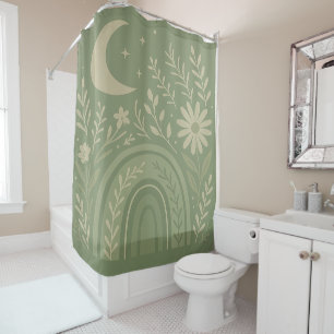 Rideaux De Douche Vert Sauge Bohème