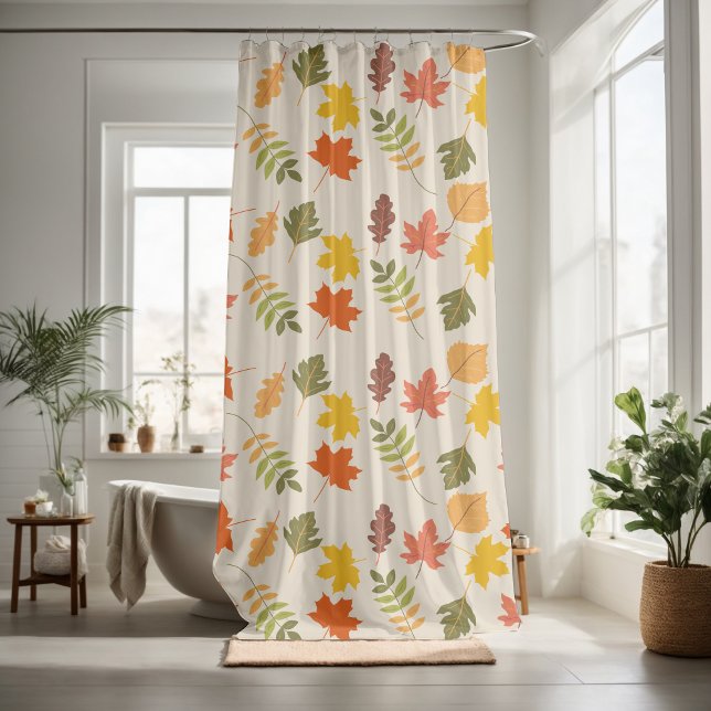 Rideaux De Douche Vestiges d'automne fleuris décoratifs attirant l'o (Créateur téléchargé)