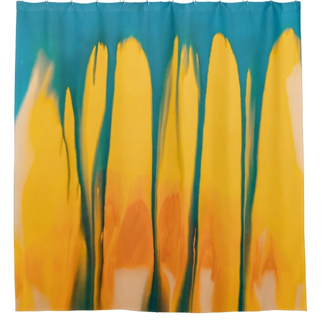 RIDEAUX DE DOUCHE VÊTEMENT JAUNE ET BLEU (Devant)
