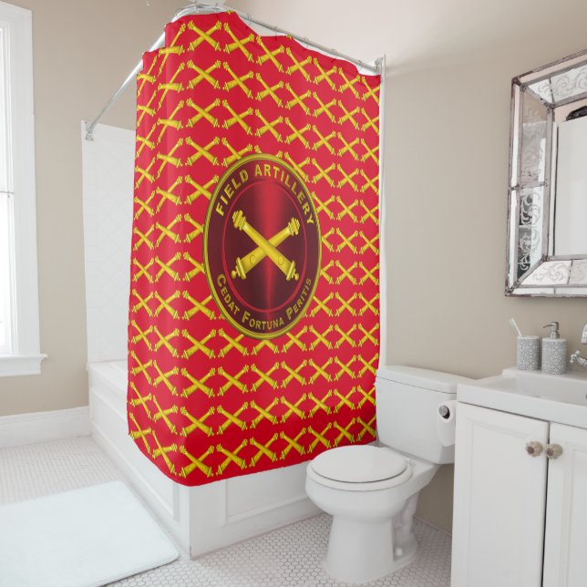 Rideaux De Douche Vétéran d'artillerie de campagne (En situation)