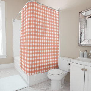 Rideaux De Douche Vichy orange