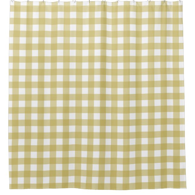 Rideaux De Douche Vichy vert citron blanc (Devant)