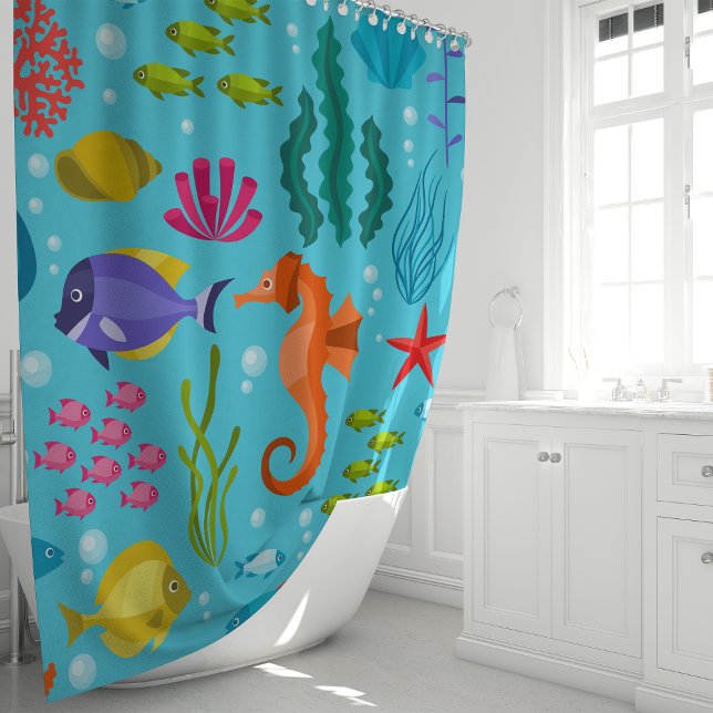 Rideaux De Douche Vie océanique fantaisiste (Créateur téléchargé)