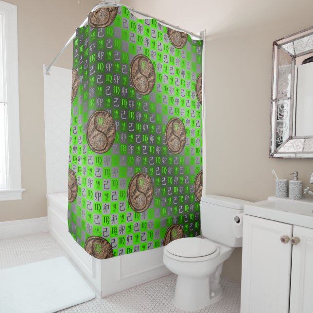 Rideaux De Douche Vierge & Lapin de Terre (En situation)
