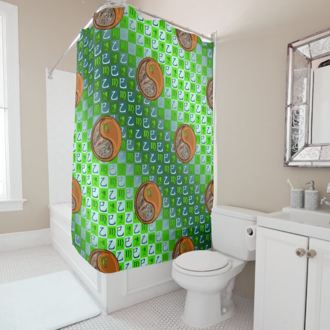Rideaux De Douche Vierge & Serpent de Bois (En situation)
