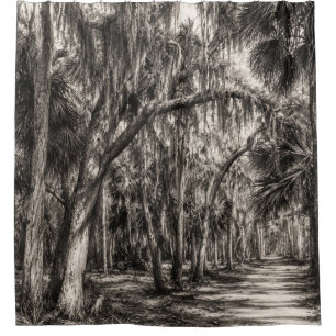 Rideaux De Douche Vieux chêne de Floride Graphite Hammock Sketch   R