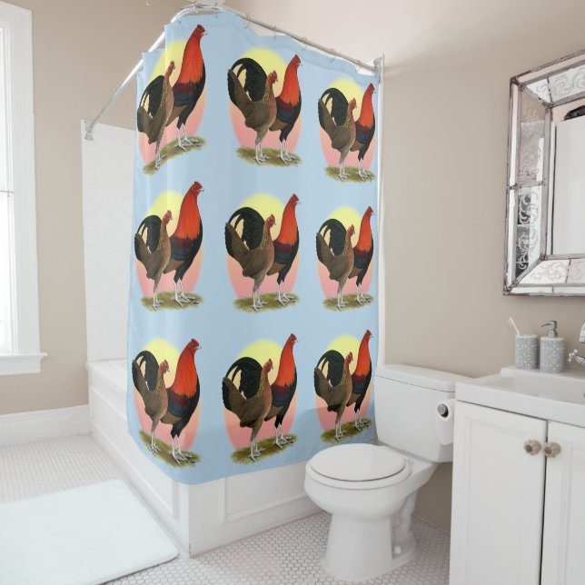 Rideaux De Douche Vieux jeu anglais Bantam : BB Red (En situation)