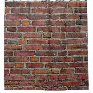 Rideaux De Douche Vieux mur en briques rouges