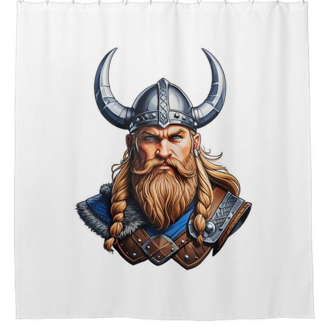 Rideaux De Douche Vikings Homme nordique (Devant)