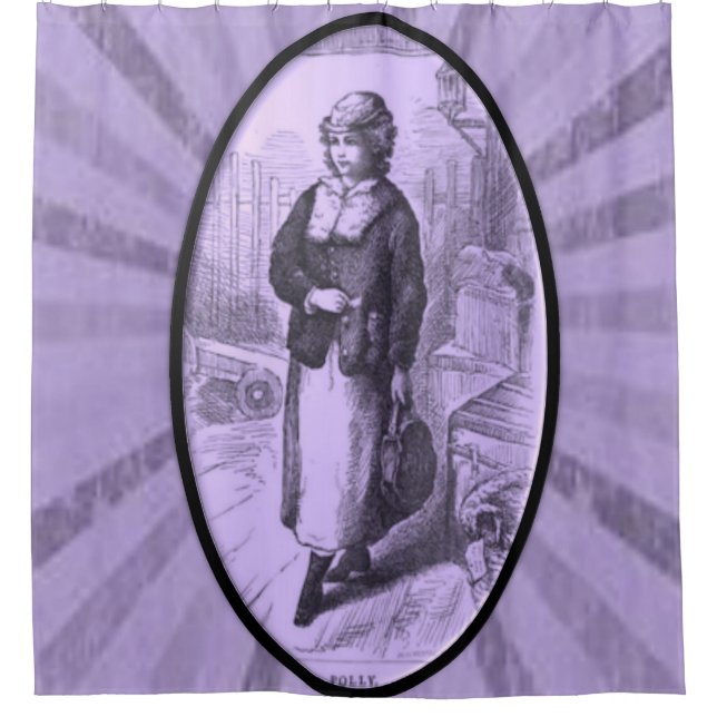 Rideaux De Douche Viktor violet femme lavabo (Devant)