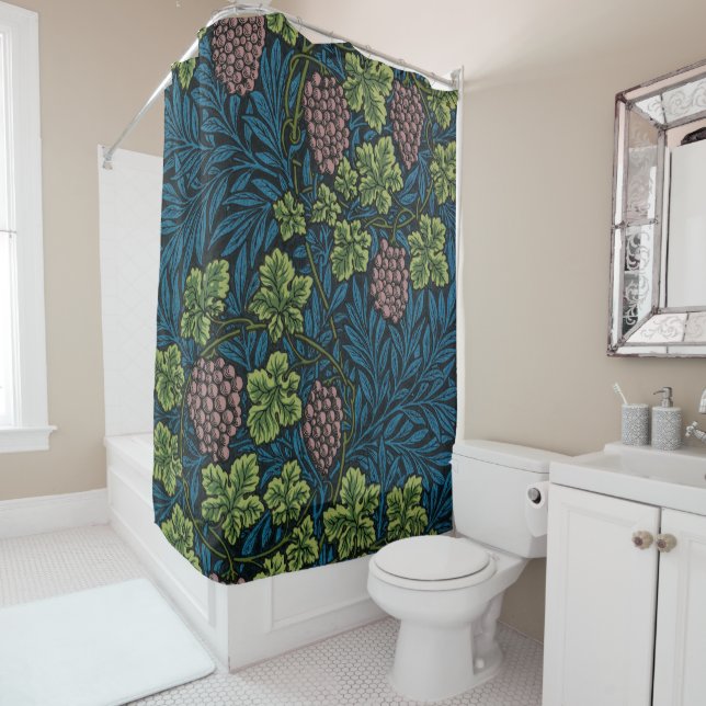 Rideaux De Douche Vin Motif, William Morris (En situation)