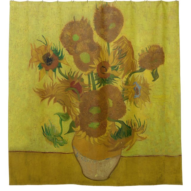 Rideaux De Douche Vincent Van Gogh 15 Peinture de tournesols (Devant)