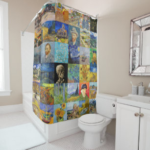 Rideaux De Douche Vincent van Gogh - chefs-d'oeuvre Mosaic Patchwork