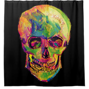 Rideaux De Douche Vincent Van Gogh - Crâne Pop Art Halloween