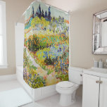 Rideaux De Douche Vincent van Gogh - Jardin à Arles<br><div class="desc">Jardin d'Arles / Jardin fleuri avec sentier / Jardin d'Arles - Vincent van Gogh,  1888</div>