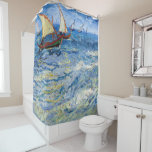 Rideaux De Douche Vincent van Gogh - La mer aux Saintes-Maries<br><div class="desc">Paysage marin à Saintes-Maries - Vincent van Gogh,  Huile sur toile,  1888</div>