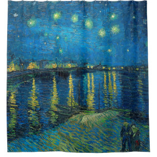 Rideaux De Douche Vincent Van Gogh Nuit étoilée sur le Rhône