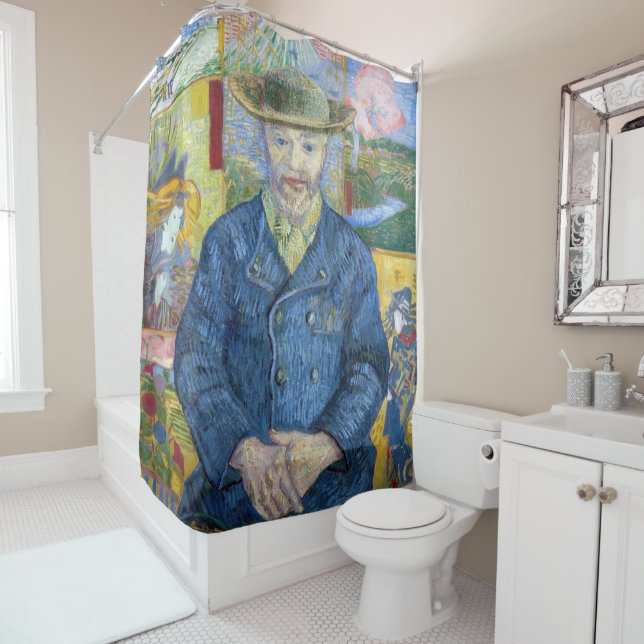 Rideaux De Douche Vincent van Gogh - Portrait de Pere Tanguy (En situation)