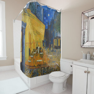 Rideaux De Douche Vincent van Gogh - Terrasse de café la nuit