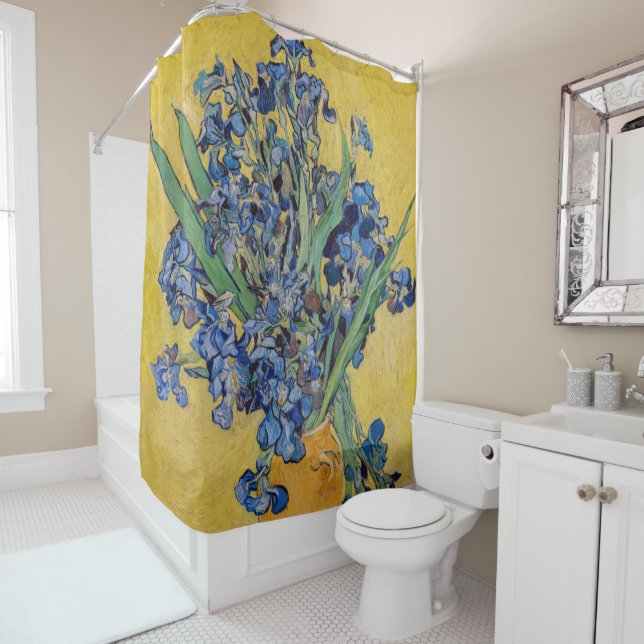 Rideaux De Douche Vincent van Gogh - Vase avec Irises (En situation)