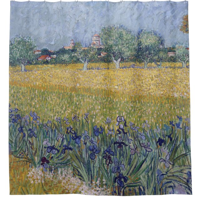 Rideaux De Douche Vincent Van Gogh - Vue d'Arles avec Irises (Devant)