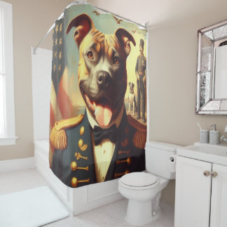 Rideaux De Douche Vintage American Pit Bull Terrier Peinture