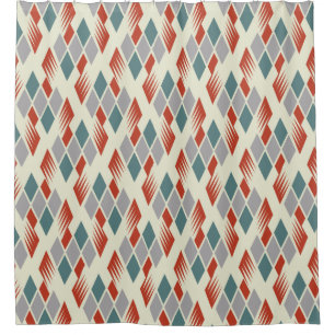 Rideaux De Douche Vintage Mid-Century moderne Conception atomique Do