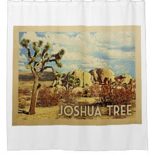 Rideaux De Douche Vintage voyage de la Californie d'arbre de Joshua