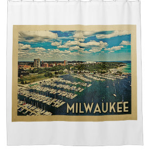Rideaux De Douche Vintage voyage de Milwaukee le Wisconsin