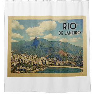 Rideaux De Douche Vintage voyage du Brésil de Rio de Janeiro