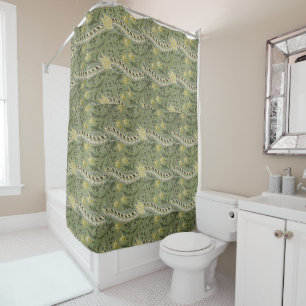 Rideaux De Douche Vintage William Morris Daffodil Floral Jaune