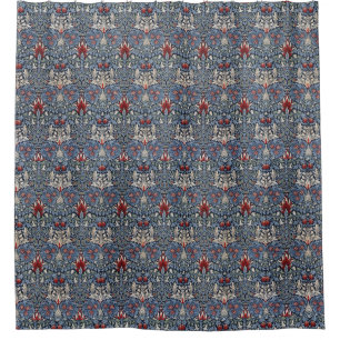 Rideaux De Douche Vintage William Morris Snakeshead Fritillaire Roug