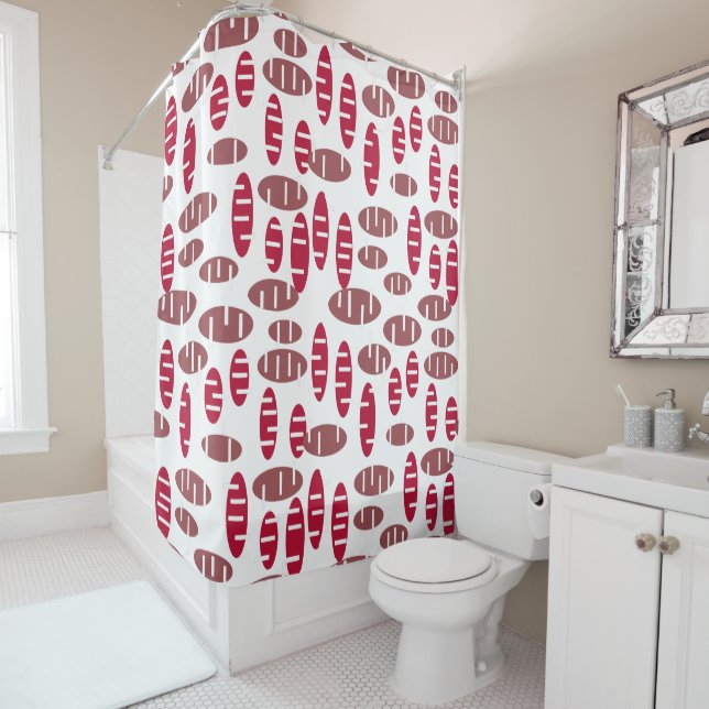 Rideaux De Douche Violet Holey Ovals (En situation)