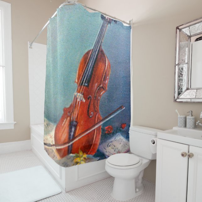 Rideaux De Douche Violon/Violon (En situation)