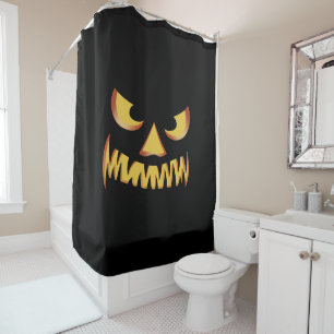 Rideaux De Douche Visage de citrouille pour Helloween