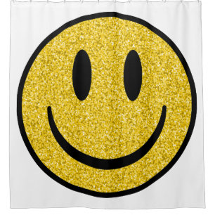 Rideaux De Douche Visage de sourire parties scintillant