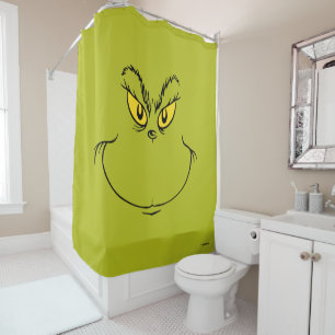 Rideaux De Douche Visage du Dr Grinch lors de son vol de Noël
