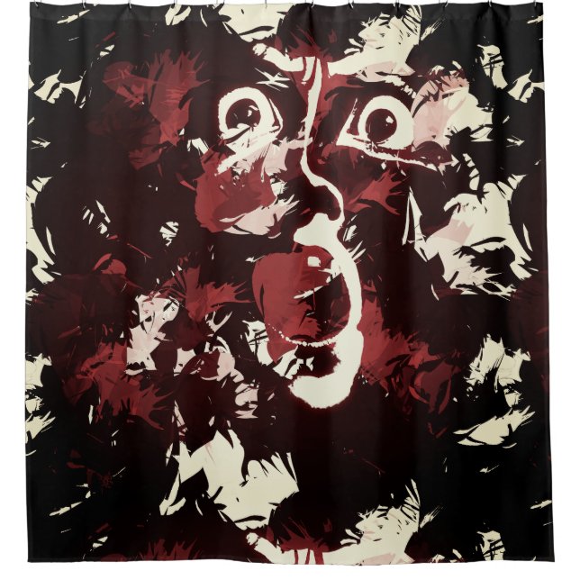 Rideaux De Douche visage éffrayant (Devant)