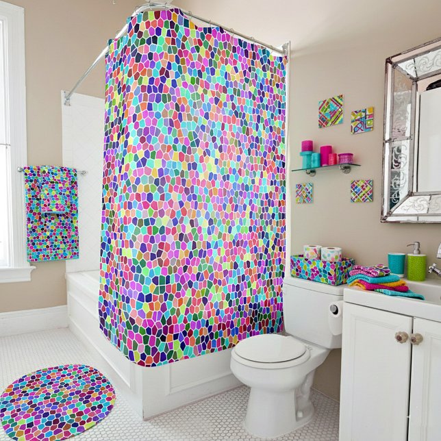 Rideaux De Douche Vitraux colorés (Créateur téléchargé)