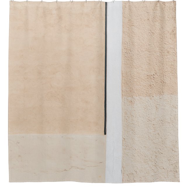 Rideaux De Douche Vitre encadrée en bois blanc (Devant)