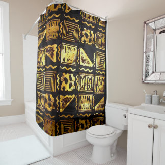 Rideaux De Douche "Vivez le mode de vie afro-nubien"