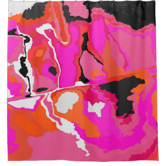 Rideaux De Douche Vivid psychédélique : Art numérique néon.