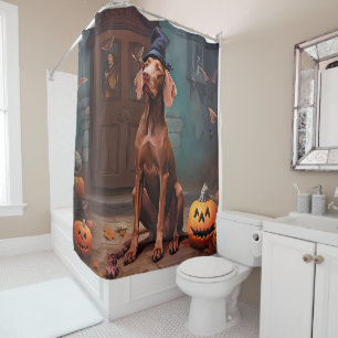Rideaux De Douche Vizsla Potirons Halloween Effrayant