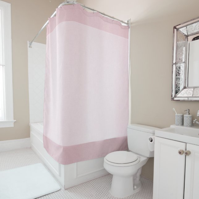 Rideaux De Douche Voile Rosé (En situation)
