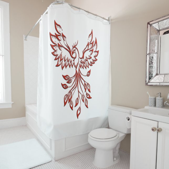 Rideaux De Douche Vol d'un Phoenix (En situation)