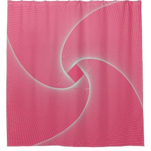 Rideaux De Douche vortex carré en velours rose