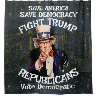 Rideaux De Douche Vote Political Patriotic Trump Republican Party