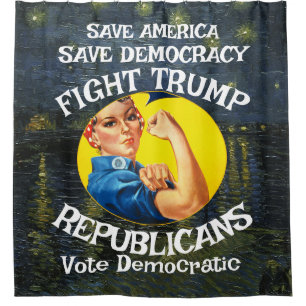 Rideaux De Douche Vote politique FW FV HG Trump Parti républicain